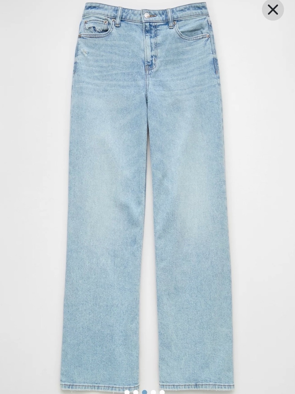American Eagle Outfitters Wide-Leg Light Blue Jeans